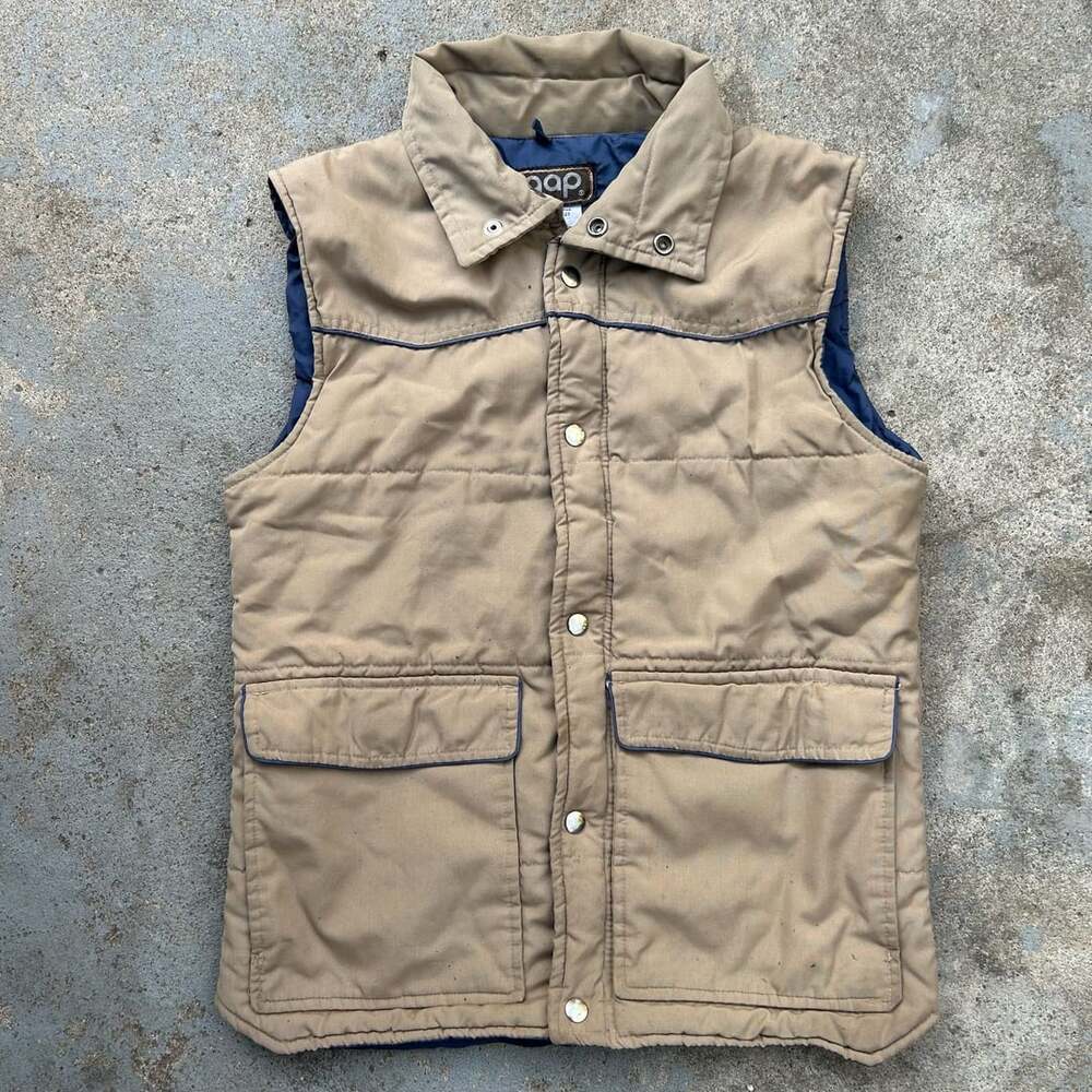 Vintage 70s gap puffer vest Y2k